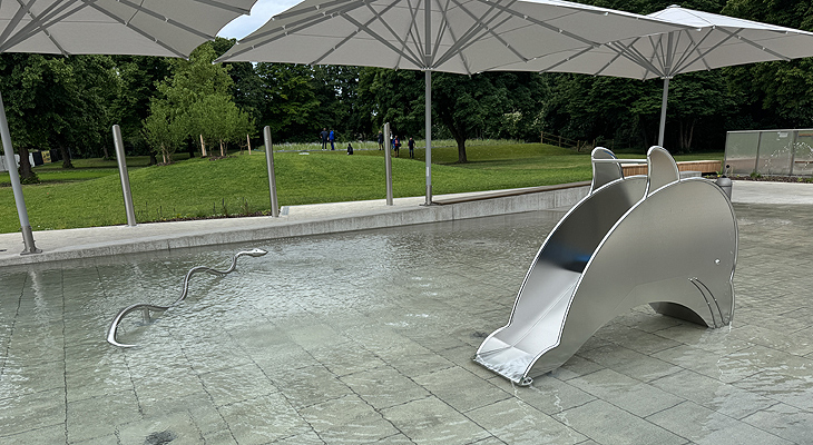 Kinder-Wasserspielplatz: Das Naturbad Georgenschwaige eröffnete am 02.06.2025 (©foto: Martin Schmitz) 